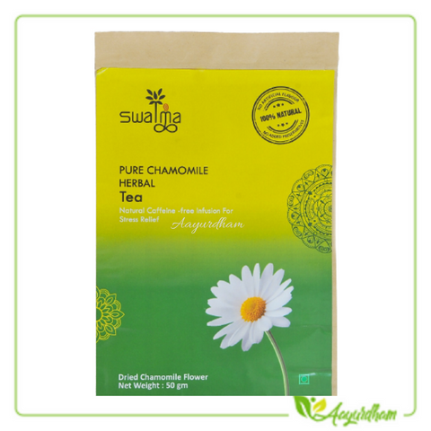 Swatma Pure Chamomile Herbal Tea Pack Of 4 (50 Grams)